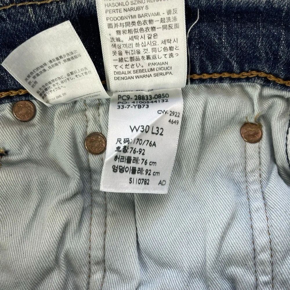 Levis Jeans Mens 30x32 Blue 512 Slim Taper Premium Medium Wash Denim Preppy